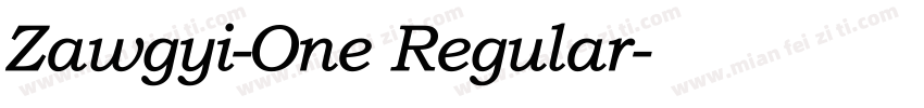 Zawgyi-One Regular字体转换